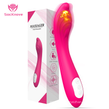 SacKnove Electric Female Clitoral Heating AV Massager Silicone Vagina Masturbation Adult Product Sex Toys Vibrator for Women